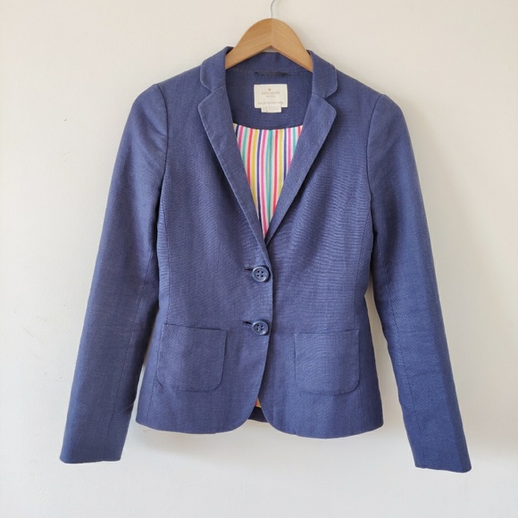 kate spade Jackets & Blazers - Kate Spade Tami Linen Blazer in French Navy
